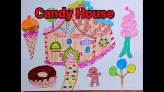 Candy house|Draw and colours cand house by zara Art hub