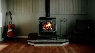 4k Real Fireplace Ambient Soundscape - 1 Hour Real Fire Background for Relaxation and Sleep - ASMR