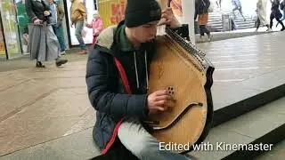 Street performer, Kyiv, Ukraine - March 26, 2019