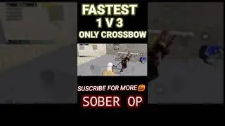 WORLD'S  FASTEST  CROSSBOW CLUTCH😈//💥BGMI SHORTS//#crossbowclutch #easy1v3 #bgmi #shorts #soberop