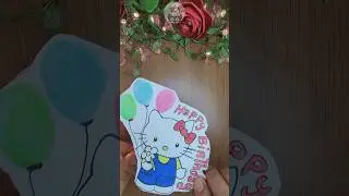Hello Kitty Birthday Card with Surprise Roses | Sanrio DIY 💗
