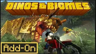 DINOSAURIOS MOD FOR MINECAFT PE 1.21 BEDOCK - dinos & biomes addon minecraft pe bedrock