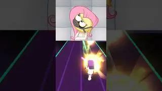 friday night funkin' and little pony currepted part 7 #fluttershy #fnf #fnfandroid #fnfmod #shorts
