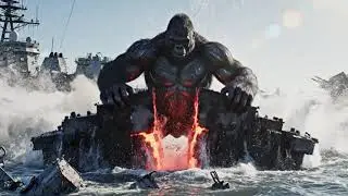  King Kong vs Leviathan | Epic Ocean Battle | Giant Sea Monster Destroys Navy Fleet @starzsine 