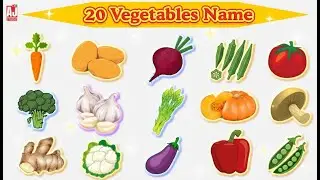 20 Vegetables Name for Kids | Learn Vegetables | Fun Animated Educational Video#cartoon #kids