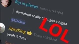 a salty discord server owner demotes 2 moderators and promotes me