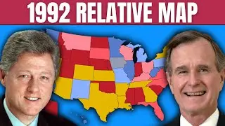 How Each State Voted Relative To The Country In 1992