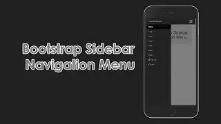 Bootstrap Sidebar Navigation Menu