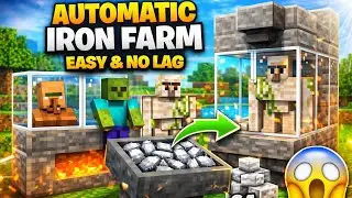 Minecraft Bedrock Iron Farm 🔥 | Automatic Unlimited Iron | MCPE Survival