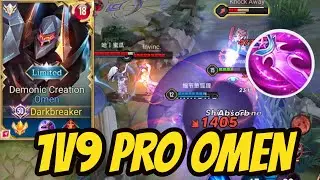 TOP 1 OMEN HARD CARRYING 1V9 WITH NEW BUILD  | AoV | 傳說對決 | RoV | Liên Quân Mobile