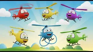 Five Little Toy Helicopters Whirr Whirr | Nursery Rhymes for Kids & Baby Songs