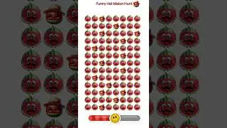 Funny Hat Melon Hunt #oddoneout #emoji #emojyfind #funny #shorts #puzzle