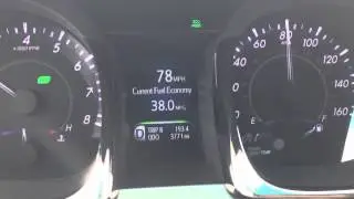 Instant fuel economy on 2013 Toyota Avalon around 75mph 33-35 MPG
