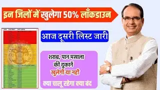 MP Lockdown Today News | मध्य प्रदेश के कुछ जिलों में 50% लोग डाउन खुलेगा | MP Lockdown 3 May 2020 |
