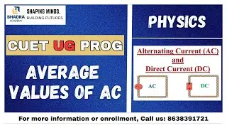 Average value of an AC | CUET (UG) 2026 | CUET (UG) PROG | Bhadra Academy