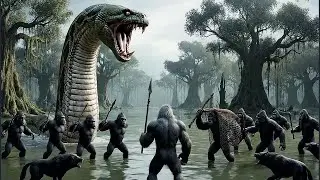 Life Millions of Years Ago | Prehistoric Humans Vs Titanoboa: The Swamp War 1!