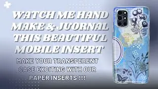 Handmade Journaled Phone Insert | Aesthetic Collage with Craft Paper & Premium Stickers