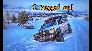 Truck bed camping in the snow. Upgraded