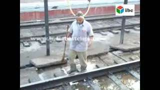 very very hard working indian railway sweepers