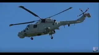 Algerian Navy Super Lynx departs MVK De Kooy/Den Helder airport after fuelstop