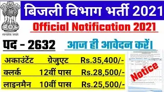new vacancy 2021, sarkari naukri, GOVT JOB 2021, govtjob portals, upcoming vacancies, bijali vibhag