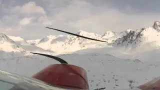 Skiplane Glacier Landing and takeoff, Talkeetna Mountains, Alaska