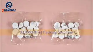 Plastic cap packing machine with counting system