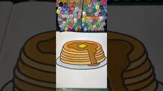 Pancake🥞🥞 Coloring Book👉🏻Spuntino & Cibo Libro da Colorare