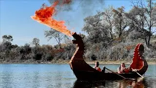 🔥 Building Our Fire Breathing Dragon Boat! 🔥 - VOLFGANG TWINS
