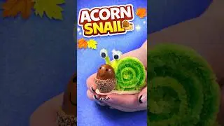 Поделка своими руками: улитка из дубового желудя 🐌 | Простая поделка из природных материалов для ...