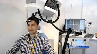 Simulation of MRI guided rTMS on the DLPFC using the Axilum Robotics' TMS-Robot