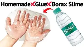 How to make Water and Sugar Slime at home Without Glue Borax/Making Water Slime easy/Satisfying/Asmr