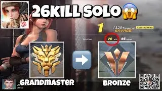 WHEN GRANDMASTER PLAYER PLAY IN BRONZE (26KILL TOP 1) - RULES OF SURVIVAL #4