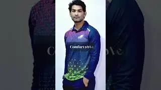 JRCY Cricket full sleeve Blue Printed T-shirt Jersey For Men