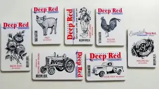Deep Red Cling Stamps - Unboxing and Review
