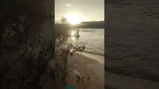 Pristine beauty of Chitrakot waterfall Bastar with sun setting in background