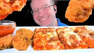 ASMR PIZZA HUT MEAT LOVERS PIZZA MUKBANG EATING SOUNDS