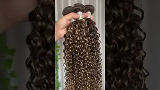 P4/27 Water Wave Human Hair Bundles 24 Inch #hairvendor #hairfactory #Highlight #naturalhair #curly