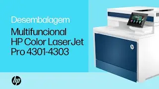 Como desembalar e configurar a multifuncional HP Color LaserJet Pro das s&eacute;ries 4301-4303
