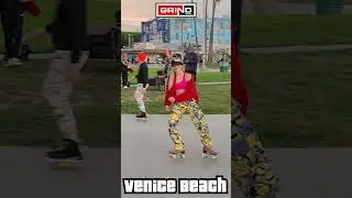 SHE IS More Than A Woman the Bee Gees at VENICE BEACH ROLLER DISCO PLAZA #grind #rollerskating