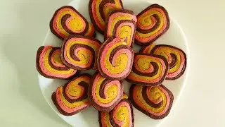 Eggless amazing colored butter cookies. Rainbow cookies recipe