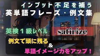 【英単語 フレーズ/例文集】～英検1級Lv「satirize」【スキマ時間活用】