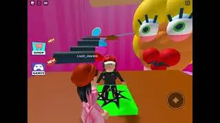 Playing escape the hair salon in roblox