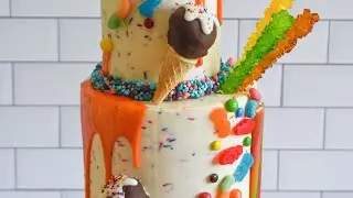 Cotton Candy Funfetti Explosion Cake