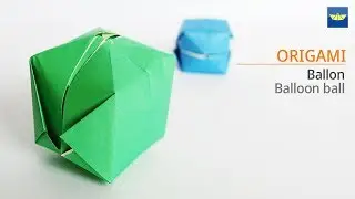 Origami Ballon falten : Einfach! Basteln mit Papier, Basteln mit Kindern, Bastelideen, Papierfalten
