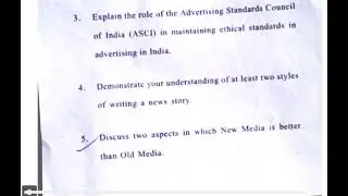 Media and communication skills || question paper || DU sol