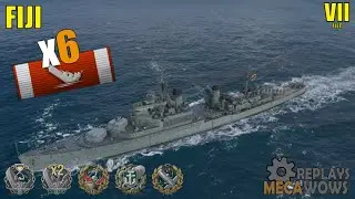 Cruiser Fiji 6 Kills & 167k Damage | World of Warships Gameplay