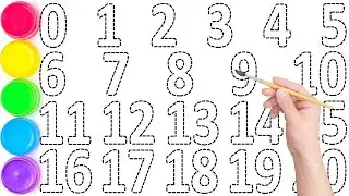 1234567890, Magic Paint: Tracing Numbers 1 to 20! ✨ Fun Preschool Learning | KS ART