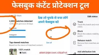 फेसबुक कंटेंट प्रोटेक्शन टूल काम कैसे करता है | Facebook content protection tool | manoj dey 