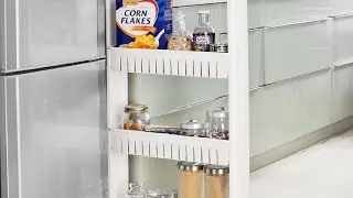 4 Layer Storage Organizer Slim Rack Shelf with Wheels